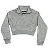 KatieJ NYC Heather Grey Dylan 3/4 Zip Sweatshirt