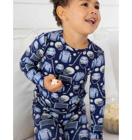 Lev Baby Navy Hockey PJ Set
