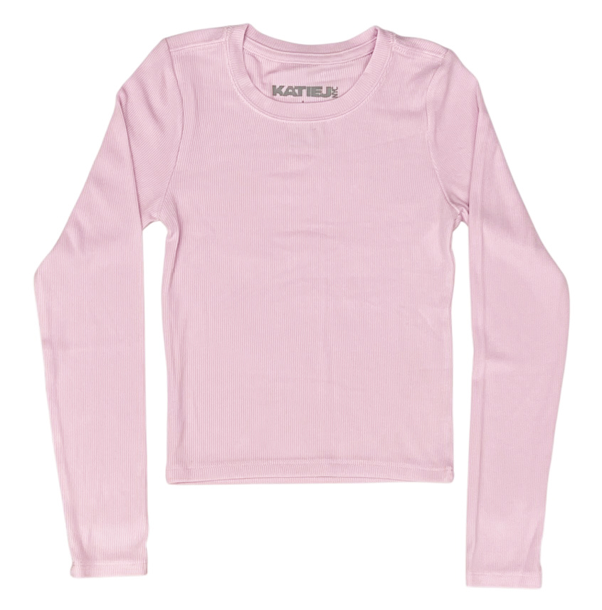 KatieJ NYC Livi Baby Pink L/S Top