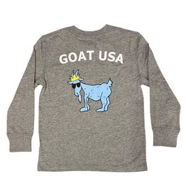 GOAT Grey Big Goat USA Kid/Youth LS Tee