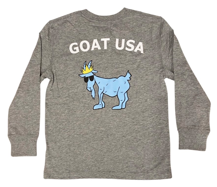 GOAT Grey Big Goat USA Kid/Youth LS Tee