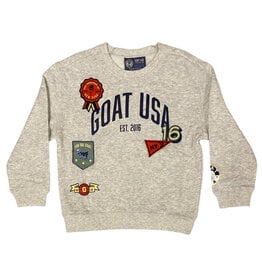 GOAT Grey Patch Fleece Sweatshirt Boys