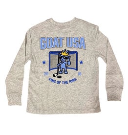 GOAT Grey Hockey King LS Tee Kid/Youth
