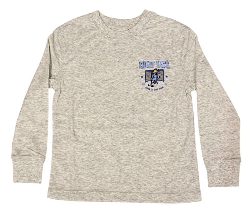 GOAT Grey Hockey King LS Tee Kid/Youth