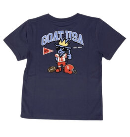 GOAT Blue Football King SS Tee Kid/Youth