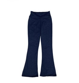 Dori Navy/Blk Heathered High Waisted Flare Legging
