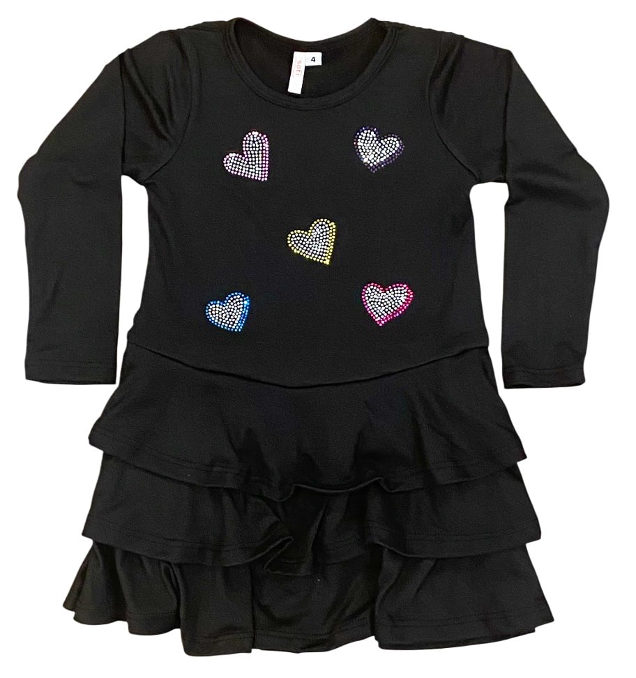 Sofi Multi Rhinestone Heart Dress