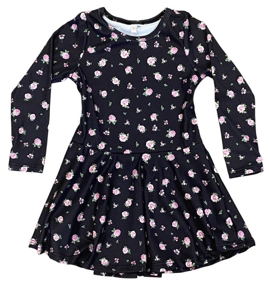 Sofi Black Roses Dress