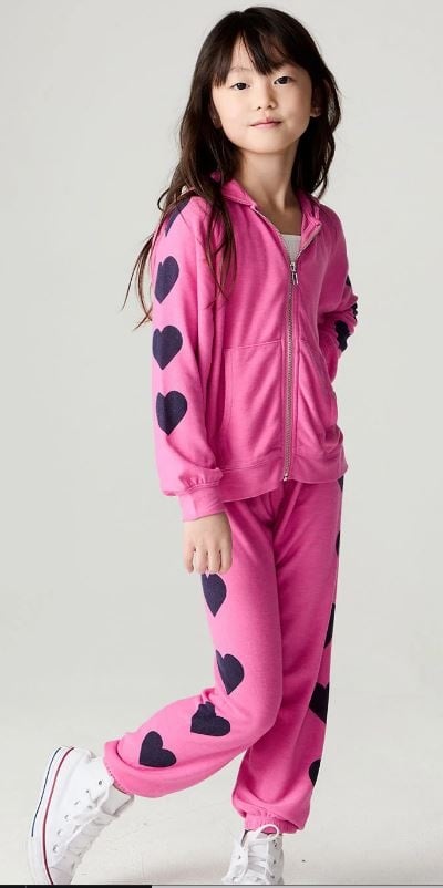 Chaser Rio Pink Heart Sweatpant