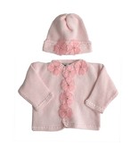 Gita Sheer Flower Sweater & Hat Set