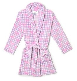 OMG Lavender Gingham Bow Robe