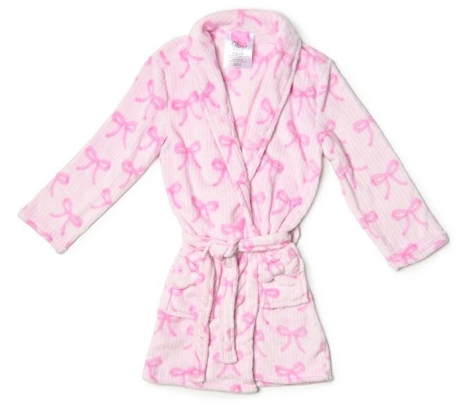 OMG Pink Stripe Bow Robe