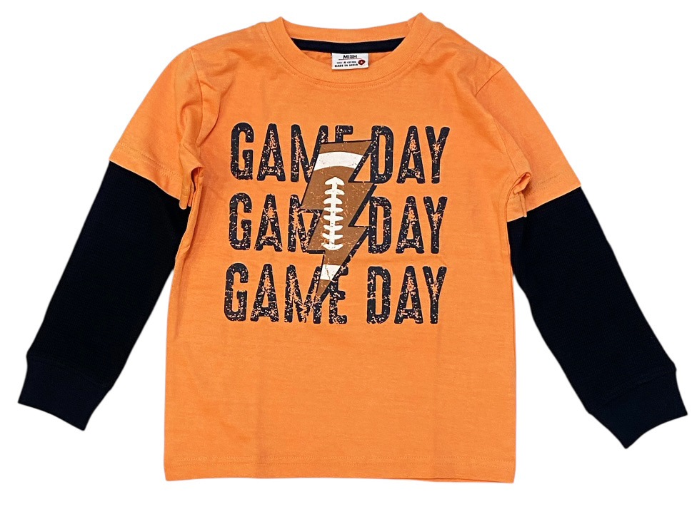 Mish Orange Game Day Inf Top