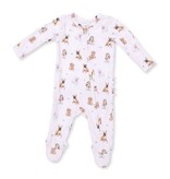 Angel Dear Bestie Dogs Pink Ruffle Back Footie