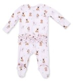 Angel Dear Bestie Dogs Pink Ruffle Back Footie
