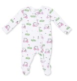 Angel Dear Golf Carts Pink Ruffle Back Footie