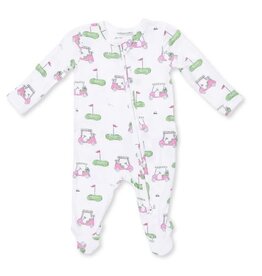 Angel Dear Golf Carts Pink Ruffle Back Footie