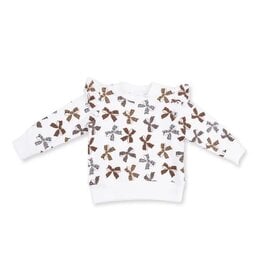 Angel Dear Leopard Bow Ruffle Inf Sweatshirt
