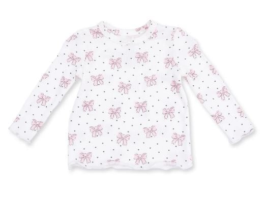 Angel Dear Bows & Hearts Rib Toddler Top