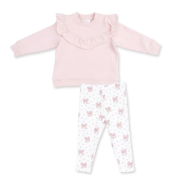 Angel Dear Pink Ruffle Bows & Hearts Set