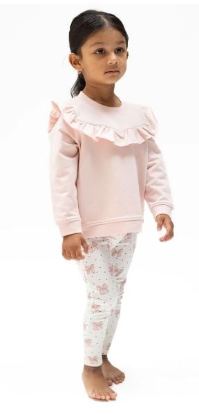 Angel Dear Pink Ruffle Bows & Hearts Set