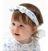 Angel Dear Blue Bows/Flowers Rib Headband
