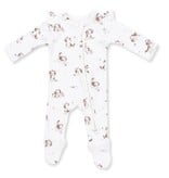 Angel Dear Explorer Puppy Pink Rib Footie