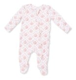Angel Dear Lattice Rose Ruffle Back Footie