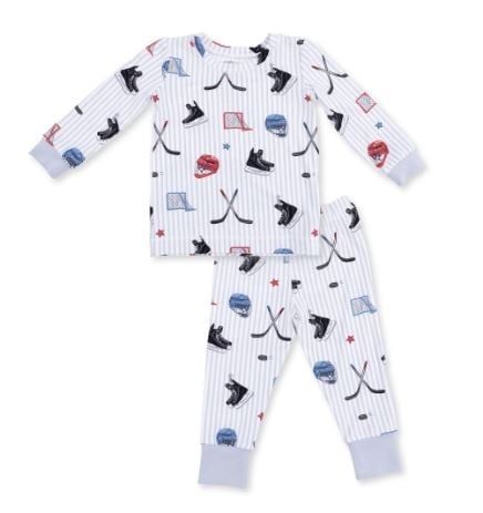 Angel Dear Hockey Stripe PJ Set