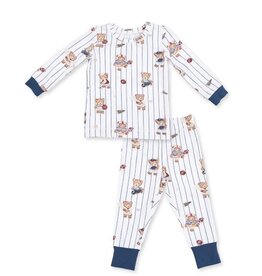 Angel Dear Sport Bear Striped Inf. PJ Set