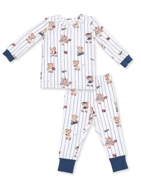 Angel Dear Sport Bear Striped Inf. PJ Set