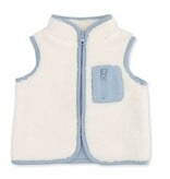 Angel Dear Blue Trim Sherpa Vest