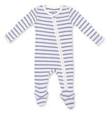 Angel Dear Denim Stripe Ribbed Footie