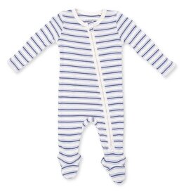 Angel Dear Denim Stripe Ribbed Footie