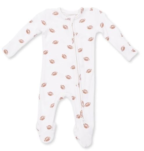 Angel Dear Mini Footballs Ribbed Zip Footie