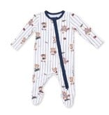 Angel Dear Sport Bears Striped Zip Footie