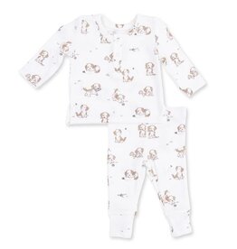 Angel Dear Explorer Puppy Ribbed Henley Set