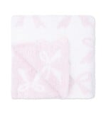 Angel Dear Pink Bow Chenille Blanket