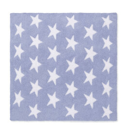 Angel Dear Denim Blue Star Chenille Blanket
