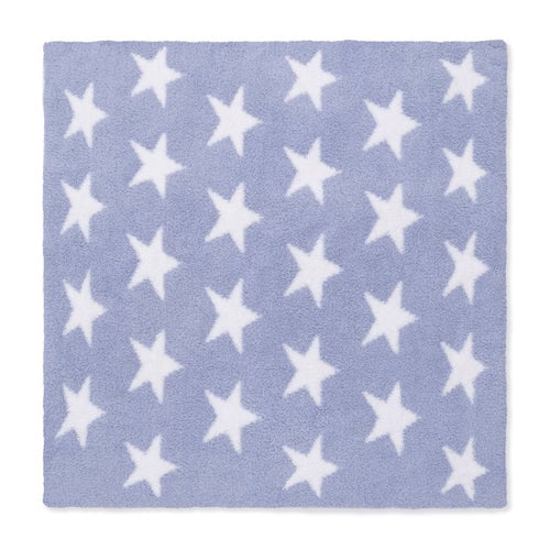 Angel Dear Denim Blue Star Chenille Blanket