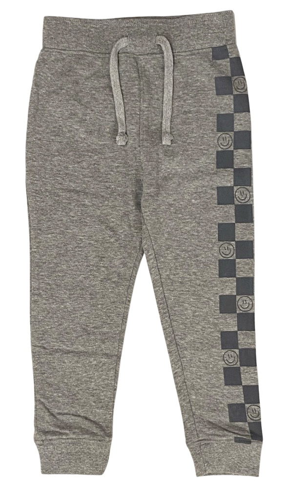 Mish Heather Grey Check Smile Infant Jogger