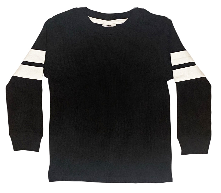 Mish Black/White Stripe Thermal LS Top