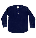 Mish Navy Enzyme Thermal Henley Top