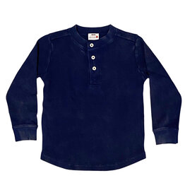 Mish Navy Enzyme Thermal Henley Top