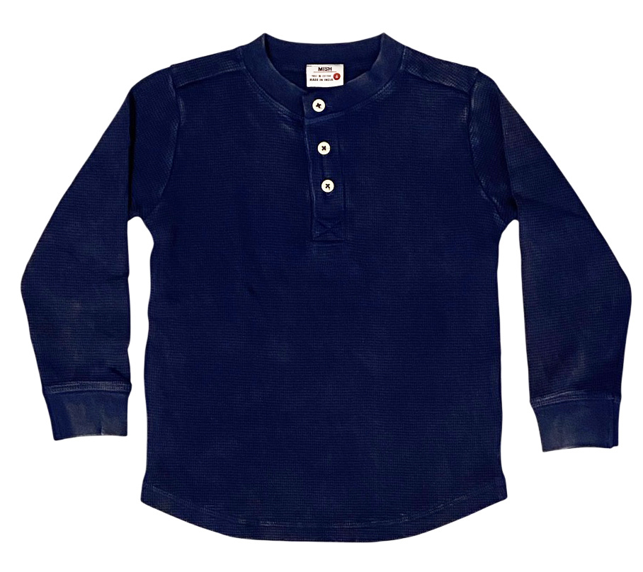 Mish Navy Enzyme Thermal Inf. Henley Top