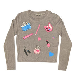 Firehouse Heather Grey Glam Makeup LS Tee