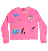 Firehouse Neon Pink Glam Makeup LS Tee