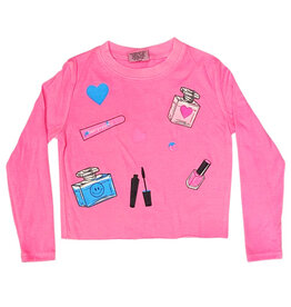 Firehouse Neon Pink Glam Makeup LS Tee