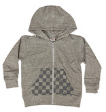 Mish Grey Check Smile Infant Zip Hoodie
