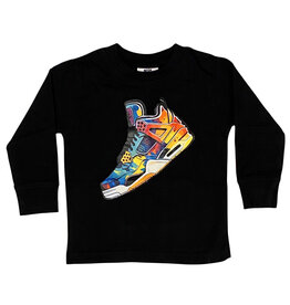 Mish Black Sneaker Infant LS Tee
